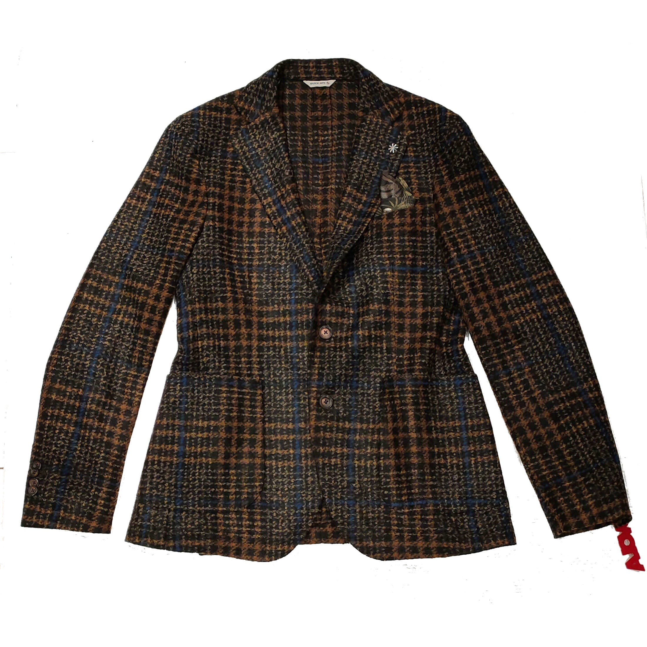 MAN'S BROWN SLIMFIT TARTAN JACKET - 3132G2728M1 203703 28 - Linassi