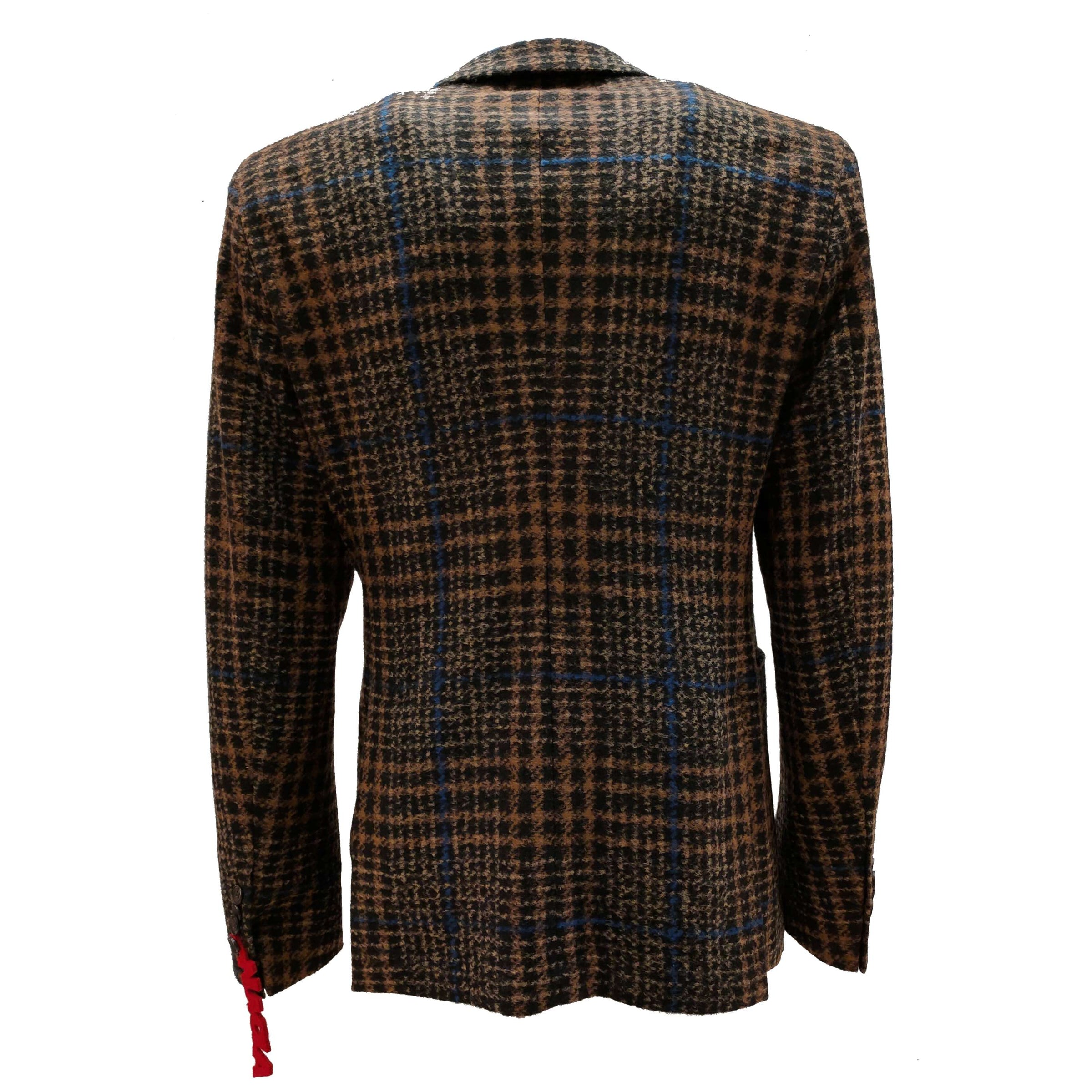 MAN'S BROWN SLIMFIT TARTAN JACKET - 3132G2728M1 203703 28 - Linassi