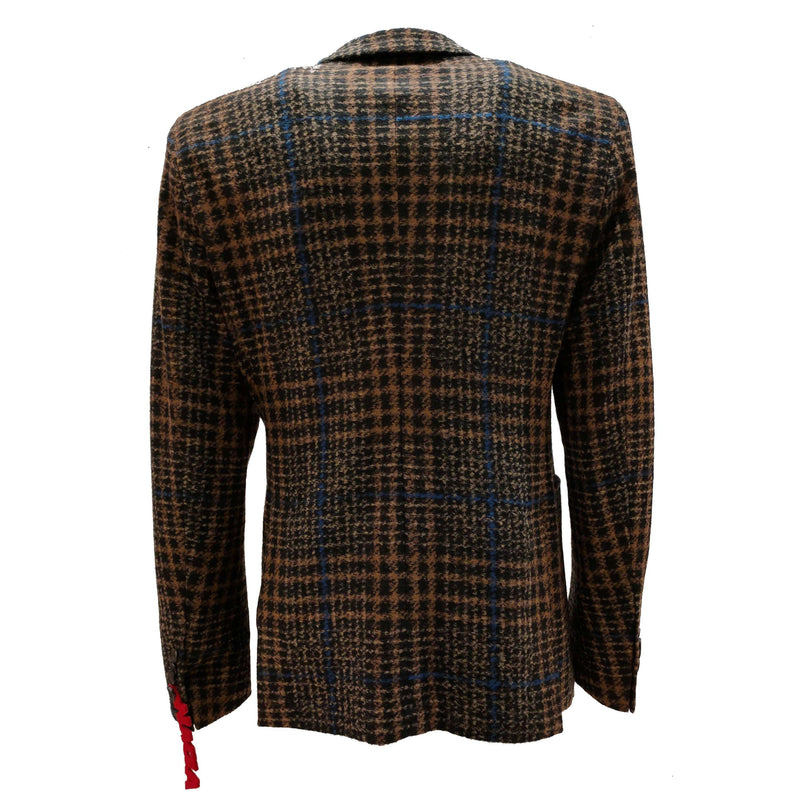 MAN'S BROWN SLIMFIT TARTAN JACKET - 3132G2728M1 203703 28 - Linassi