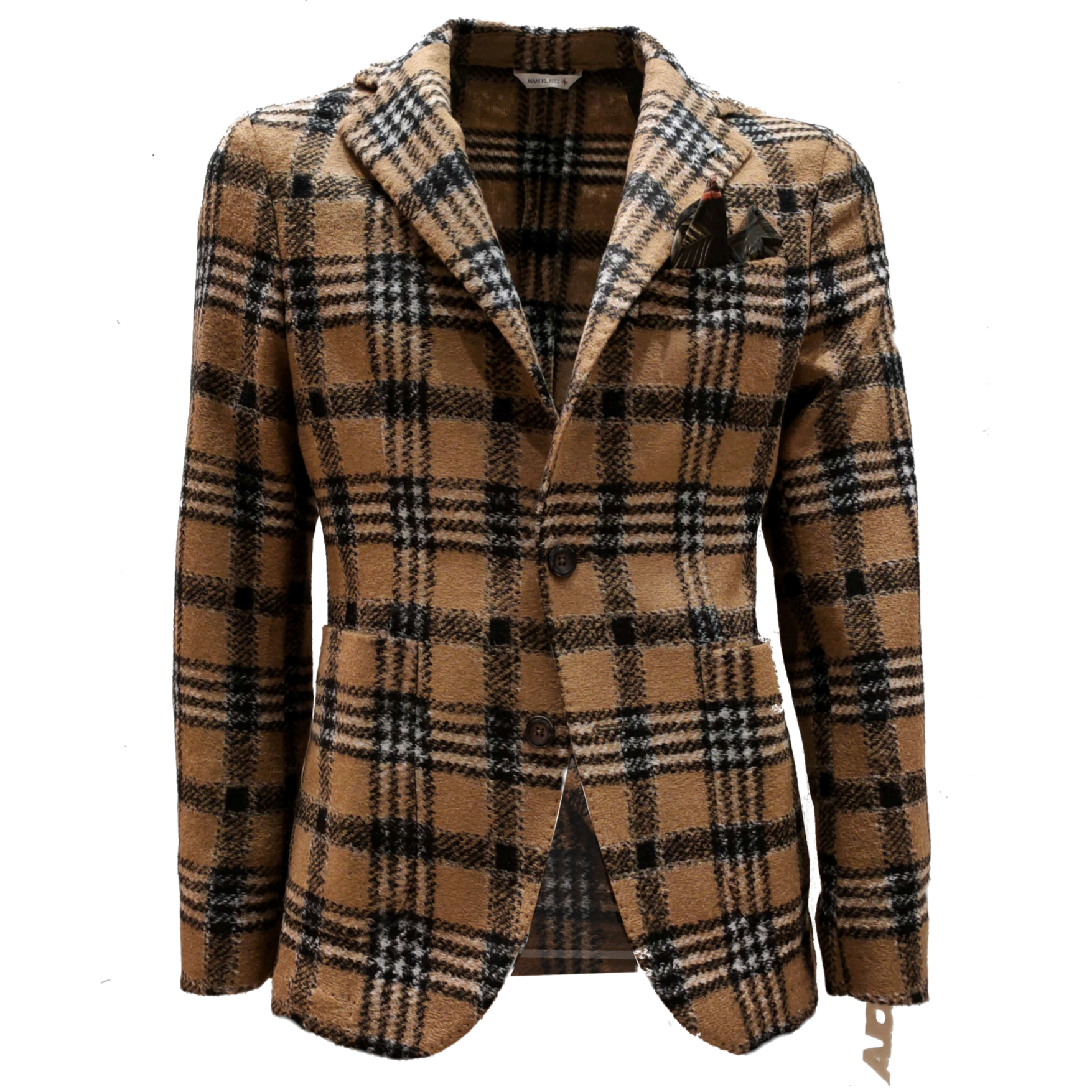 GIACCA UOMO SLIMFIT TARTAN CAMMELLO - 3132G2728M1 203704 24 - Linassi