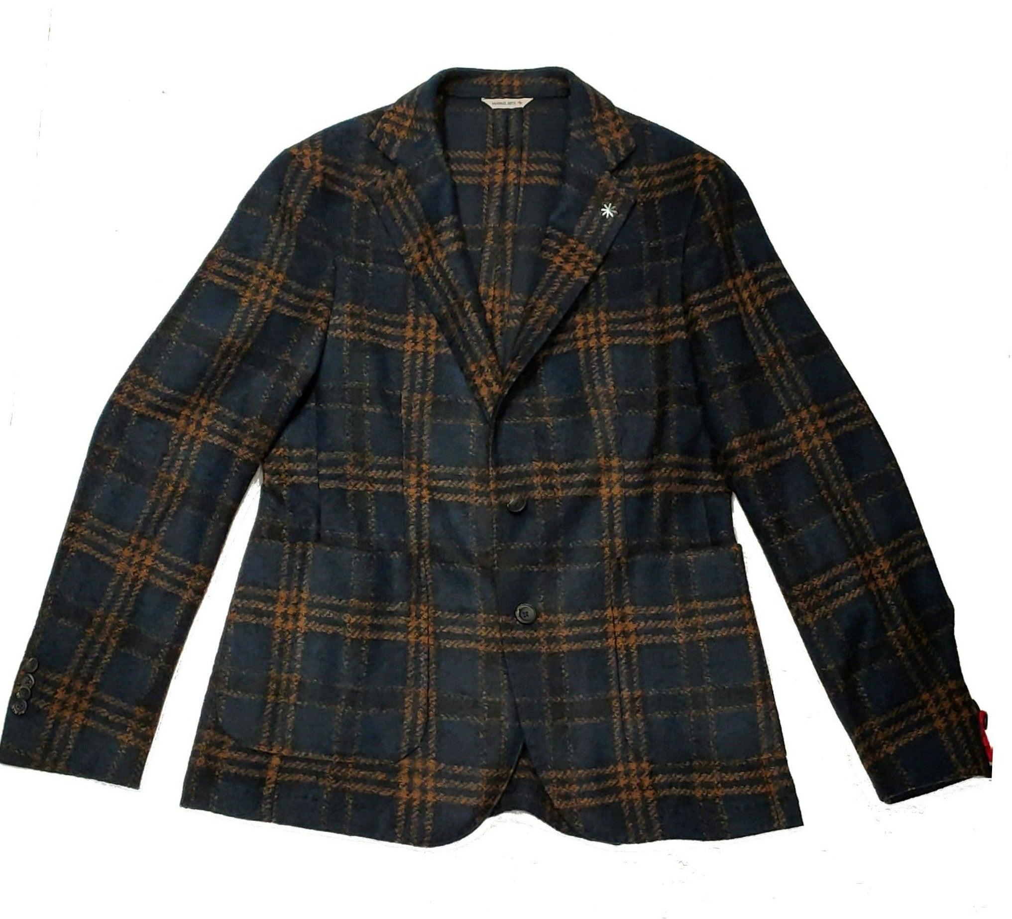 MAN'S SLIMFIT TARTAN JACKET BLUE - 3132G2728M1 203704 88 - Linassi