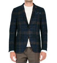 MAN'S SLIMFIT TARTAN JACKET BLUE - 3132G2728M1 203704 88 - Linassi