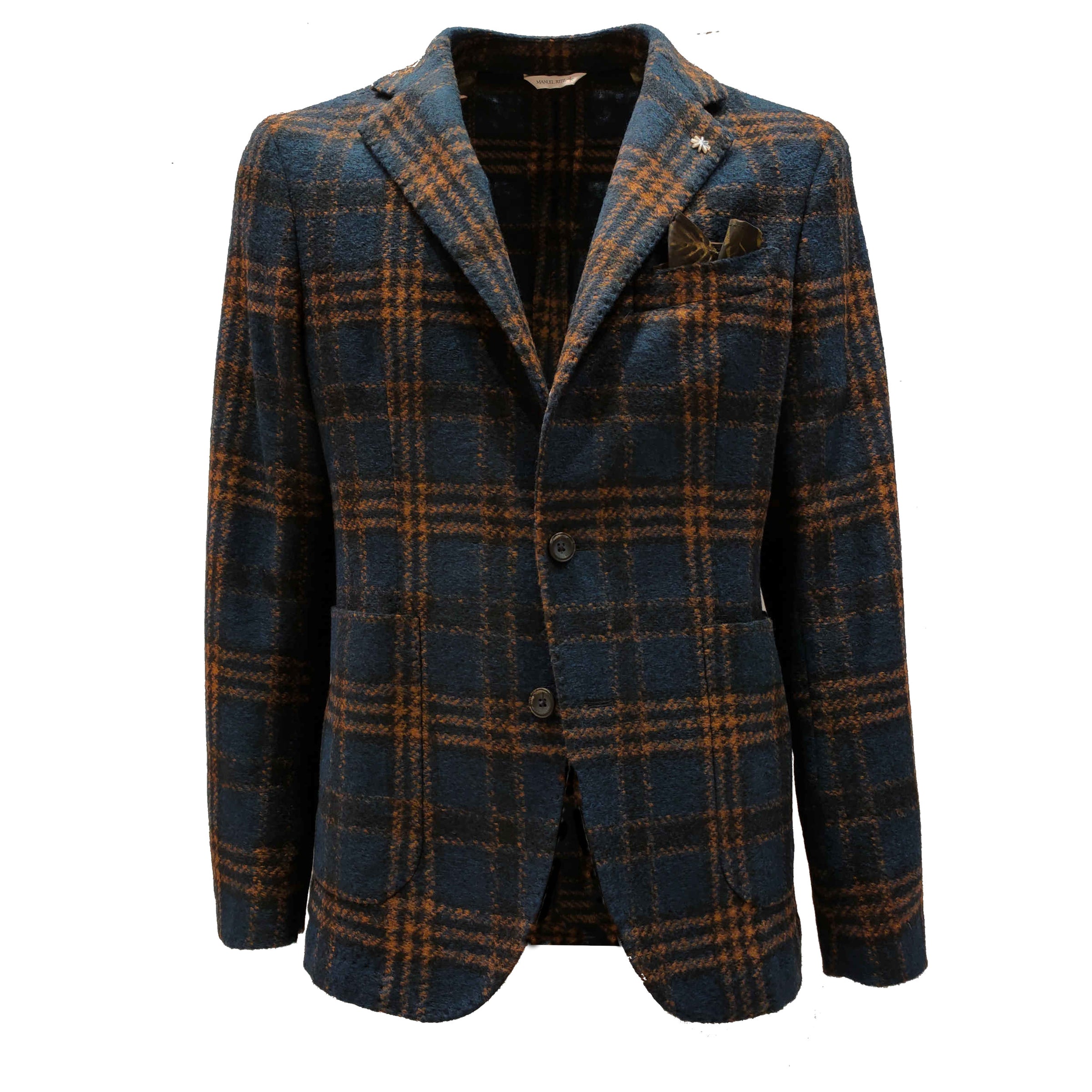 MAN'S SLIMFIT TARTAN JACKET BLUE - 3132G2728M1 203704 88 - Linassi