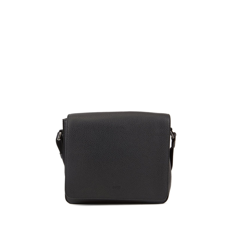 MAN BAG IN LEATHER BLACK - Crosstown_Mess slim 50416818 - Linassi