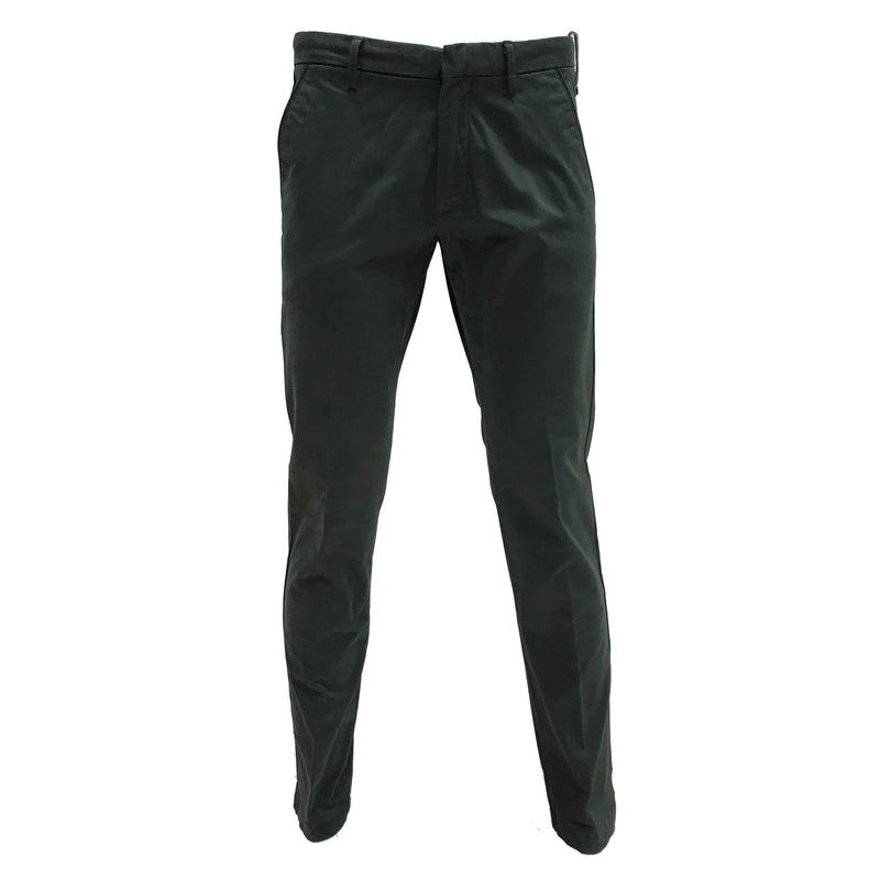 MEN'S GREEN STRETCH COTTON SLIM FIT CHINO TROUSERS - A171DAN78TC201/T - Linassi