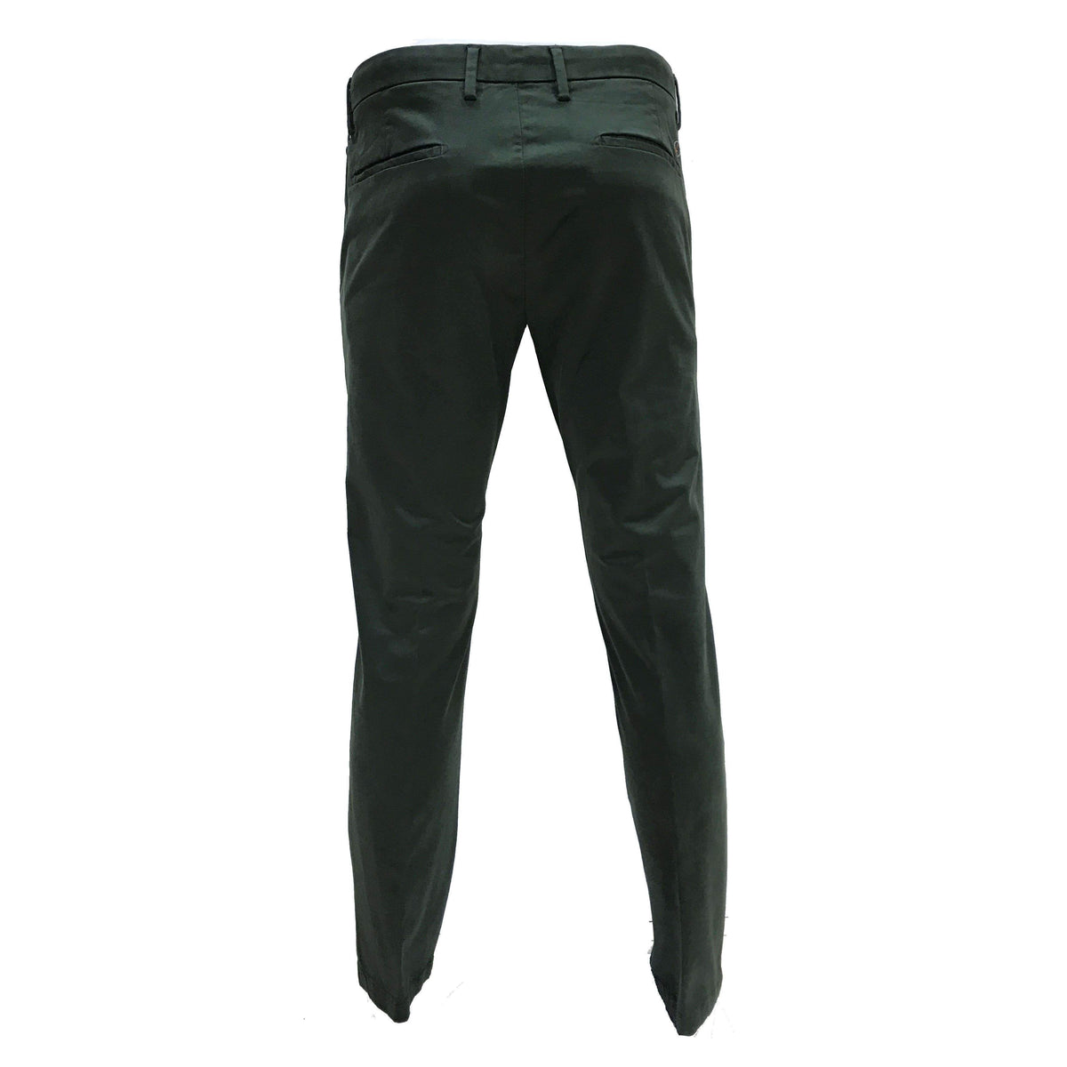 MEN'S GREEN STRETCH COTTON SLIM FIT CHINO TROUSERS - A171DAN78TC201/T - Linassi