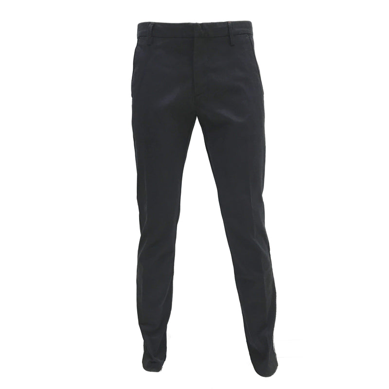 MAN CHINO SLIM FIT STRETCH COTTON TROUSERS BLACK - A171DAN78TP601/T - Linassi