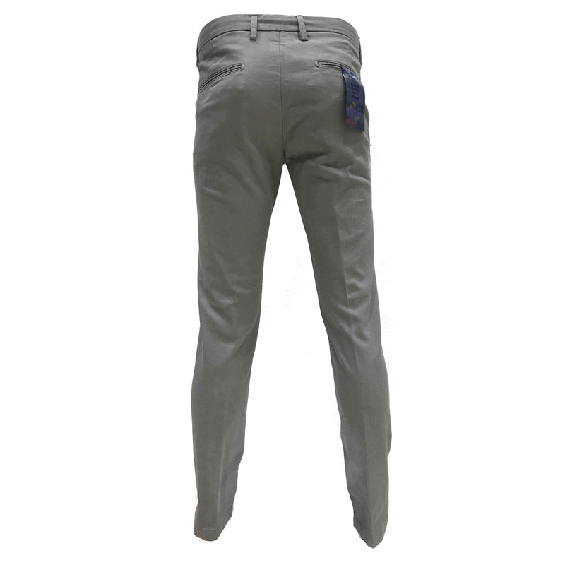 MAN CHINO SLIM FIT STRETCH COTTON TROUSERS GREY - A171DAN78TP601/T - Linassi