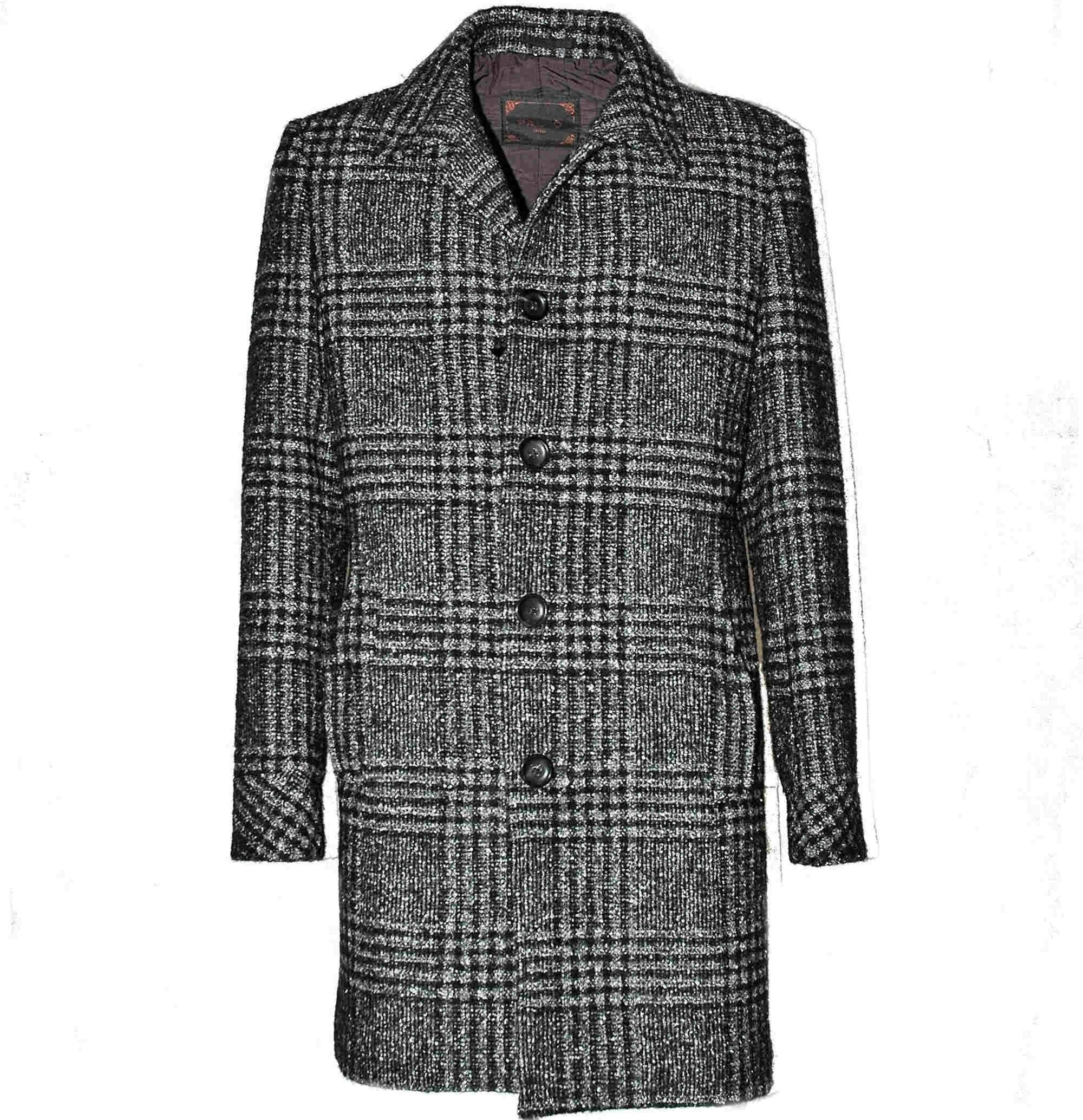 MAN COAT IN VIRGIN WOOL BLEND - GREY - Linassi