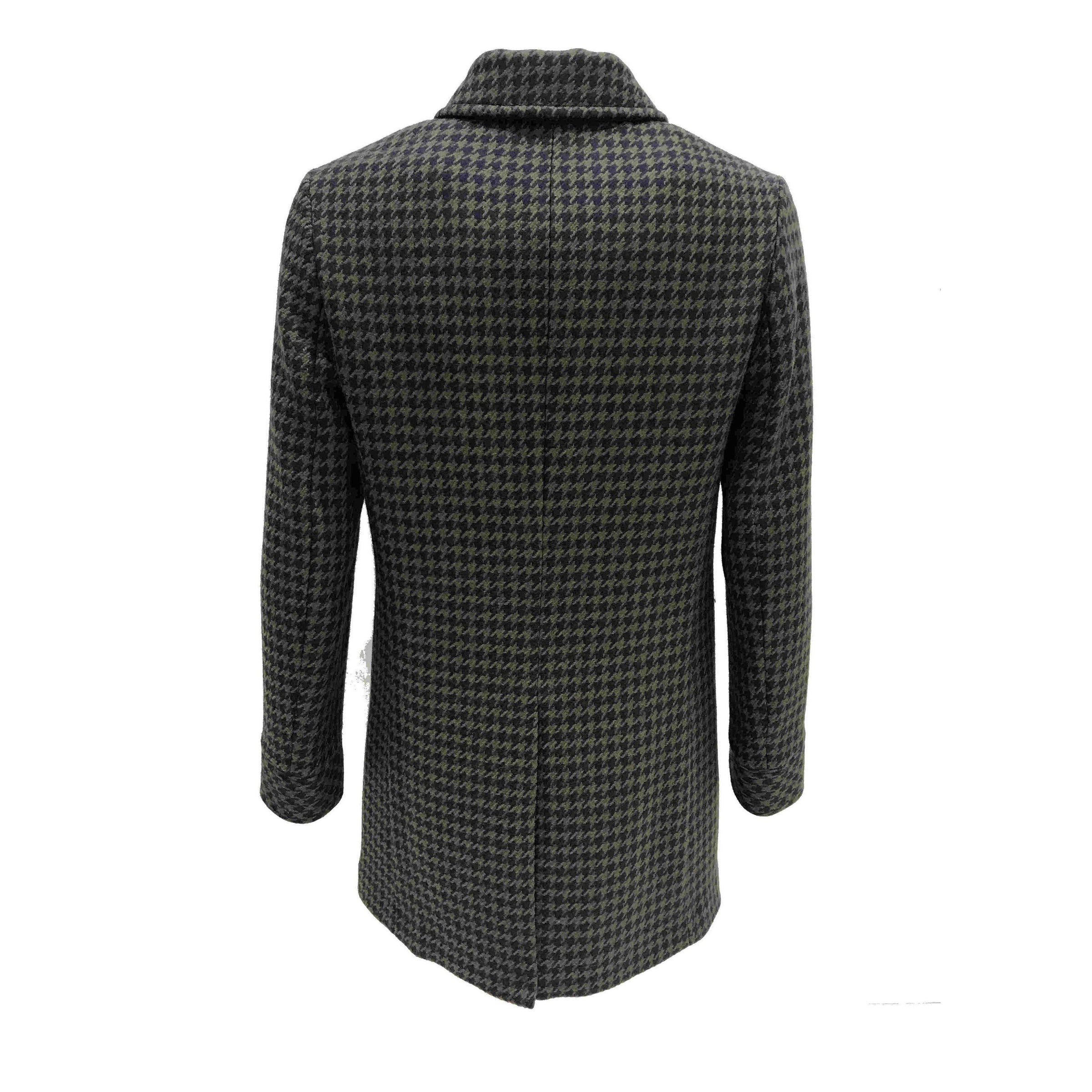 MAN SLIM FIT COAT IN VIRGIN WOOL BLEND MILITARY GREEN - ALFREDO 18WPUALFRPDM - Linassi