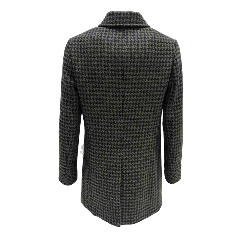 MAN SLIM FIT COAT IN VIRGIN WOOL BLEND MILITARY GREEN - ALFREDO 18WPUALFRPDM - Linassi