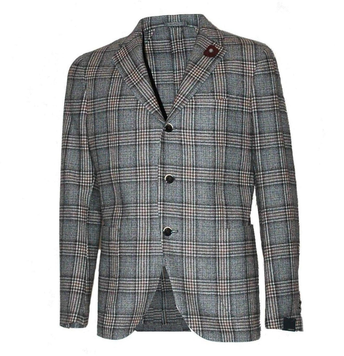 MAN PULL JACKET IN WOOL AND CASHMERE - GREY BROWN 22546AE - Linassi