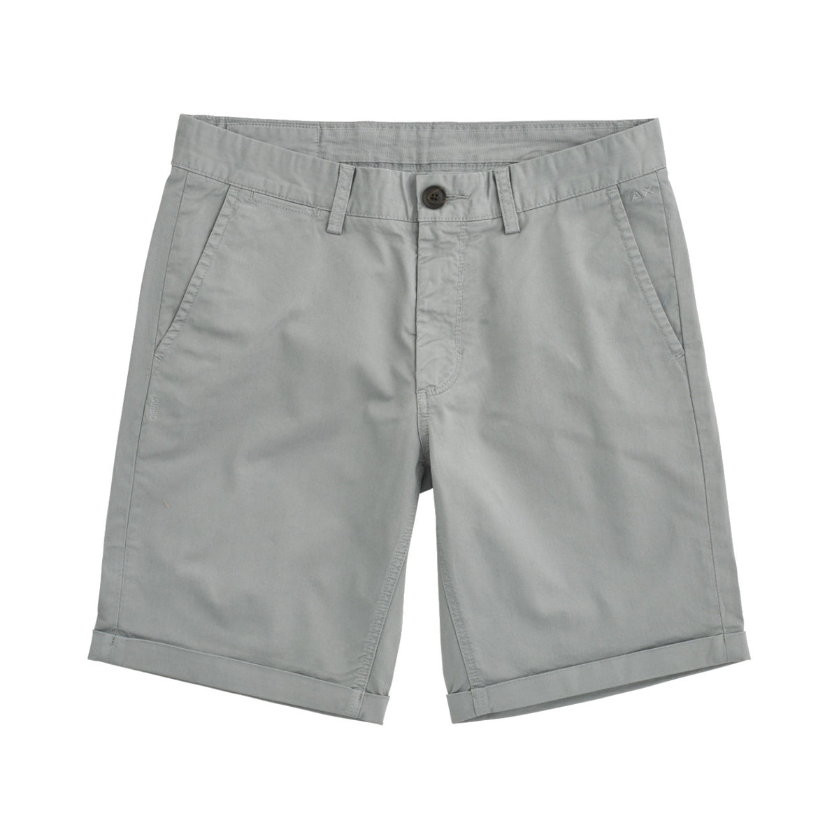 MAN BERMUDA IN LIGHT GREY COTTON - FOLD SOLID B31101 06 - Linassi