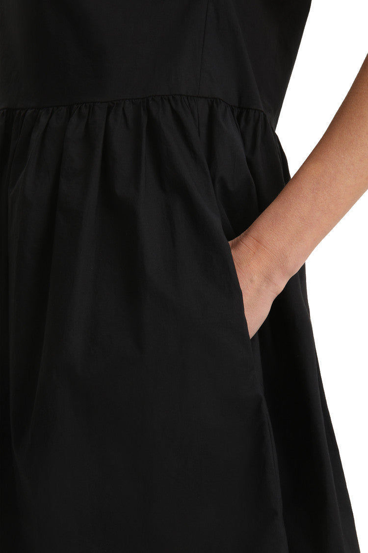 WOMAN BLACK POPLIN DRESS - CFWDR0068FRUT1509 100 - Linassi
