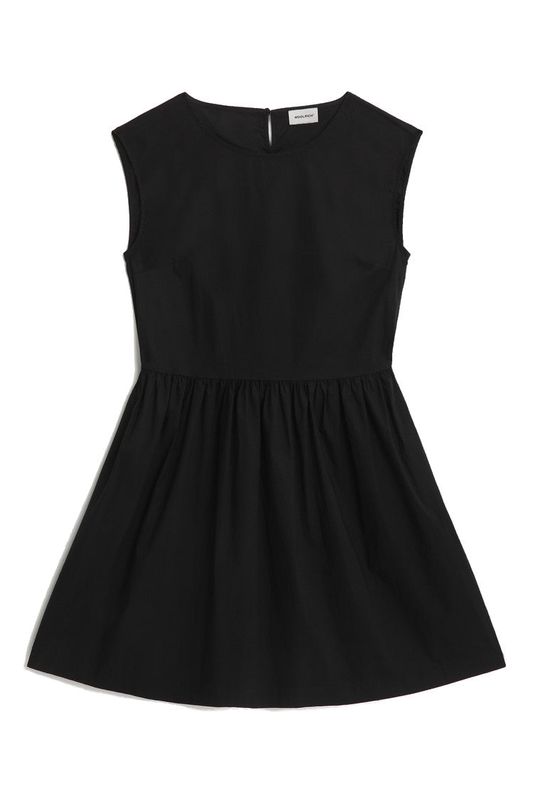 WOMAN BLACK POPLIN DRESS - CFWDR0068FRUT1509 100 - Linassi