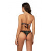 BIKINI DONNA FASCIA E SLIP CON LACETTI VERDE - F22-1507U - Linassi