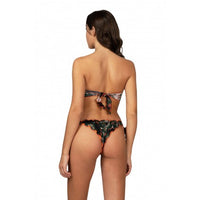 BIKINI DONNA FASCIA E SLIP CON LACETTI VERDE - F22-1507U - Linassi