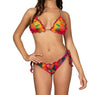 BIKINI DONNA TRIANGOLO E SLIP CON LACCETTI ROSSO -F22-1518U - Linassi