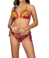 BIKINI DONNA TRIANGOLO E SLIP CON LACCETTI ROSSO -F22-1518U - Linassi