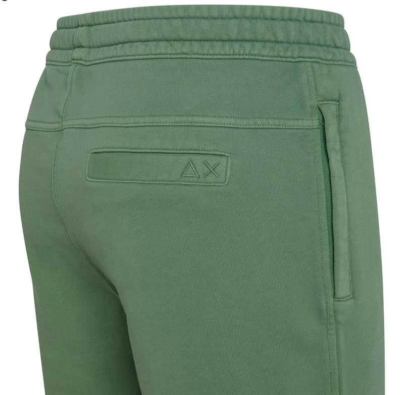 MEN'S GREEN FLEECE BERMUDA SHORTS - F32136 19 - Linassi