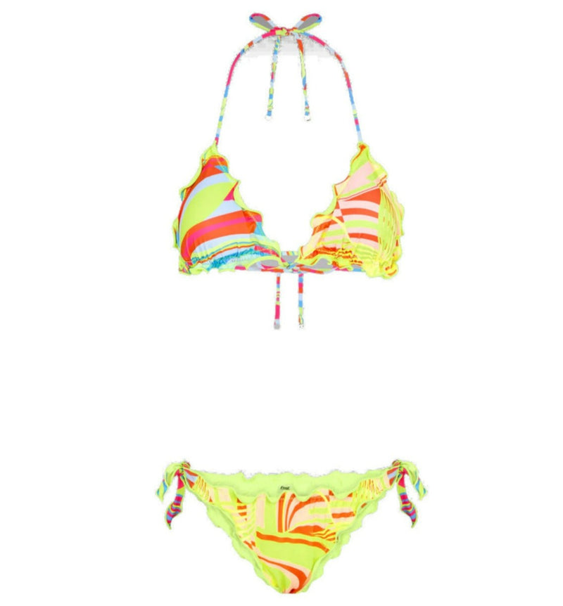 BIKINI DONNA TRIANGOLO E SLIP REGOLABILE  FROU FROU GIALLO - FK23-1579U - Linassi