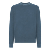 MEN'S CREW-NECK SWEATER IN PURE COTTON - DARK NAVY 55 - Linassi