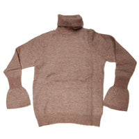 WOMEN'S PINK MOHAIR BLEND TURTLENECK SWEATER - K28210 04 - Linassi