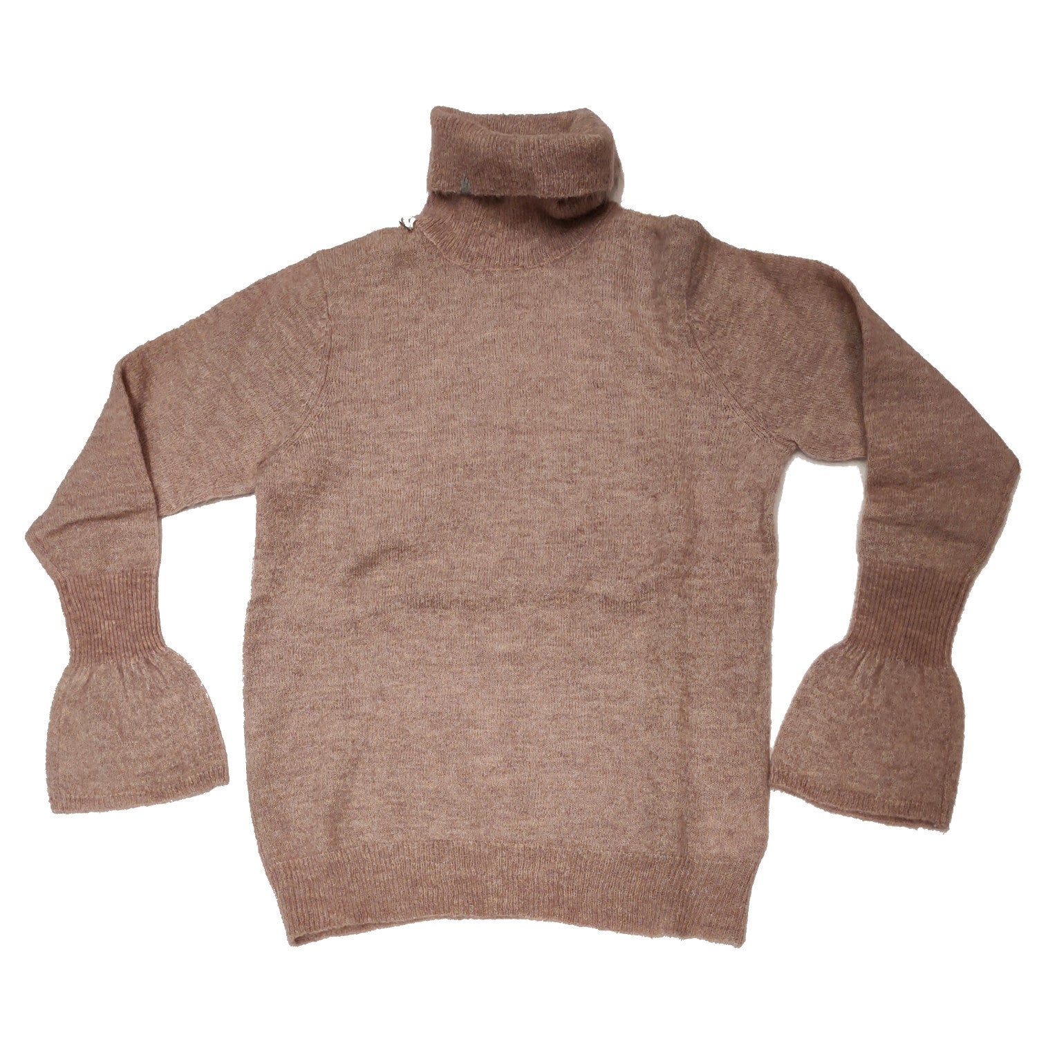 WOMEN'S PINK MOHAIR BLEND TURTLENECK SWEATER - K28210 04 - Linassi