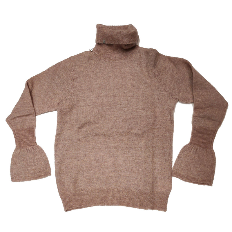 WOMEN'S PINK MOHAIR BLEND TURTLENECK SWEATER - K28210 04 - Linassi