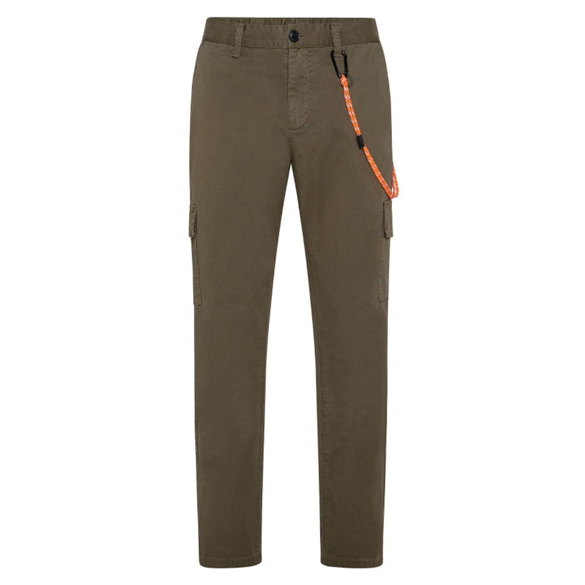 MEN'S CARGO TROUSERS IN MILITARY STRETCH COTTON - P32102 19 - Linassi