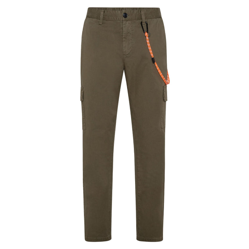 MEN'S CARGO TROUSERS IN MILITARY STRETCH COTTON - P32102 19 - Linassi