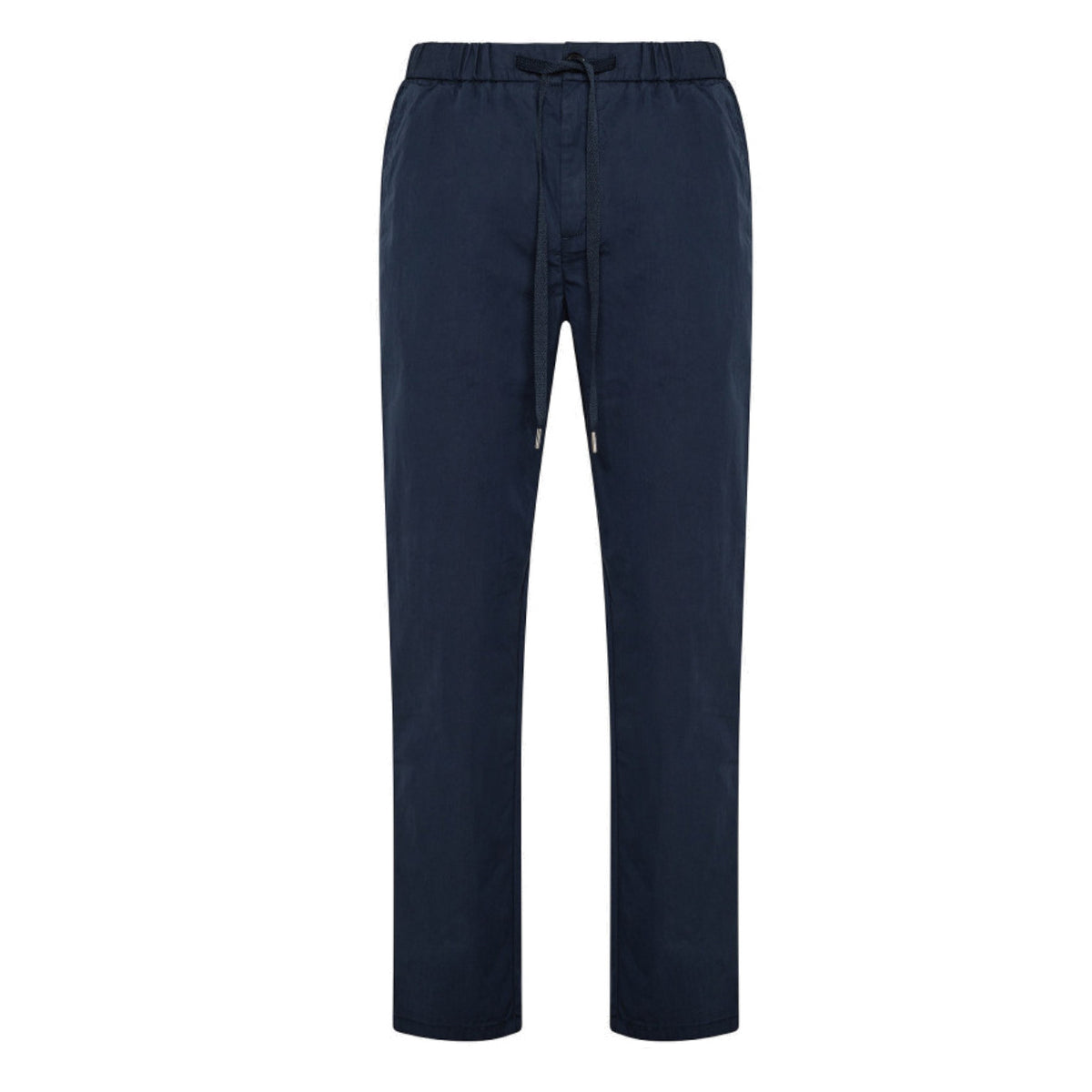 MEN'S STRETCH COTTON DRAWSTRING TROUSERS NAVY BLUE - P32106 07 - Linassi