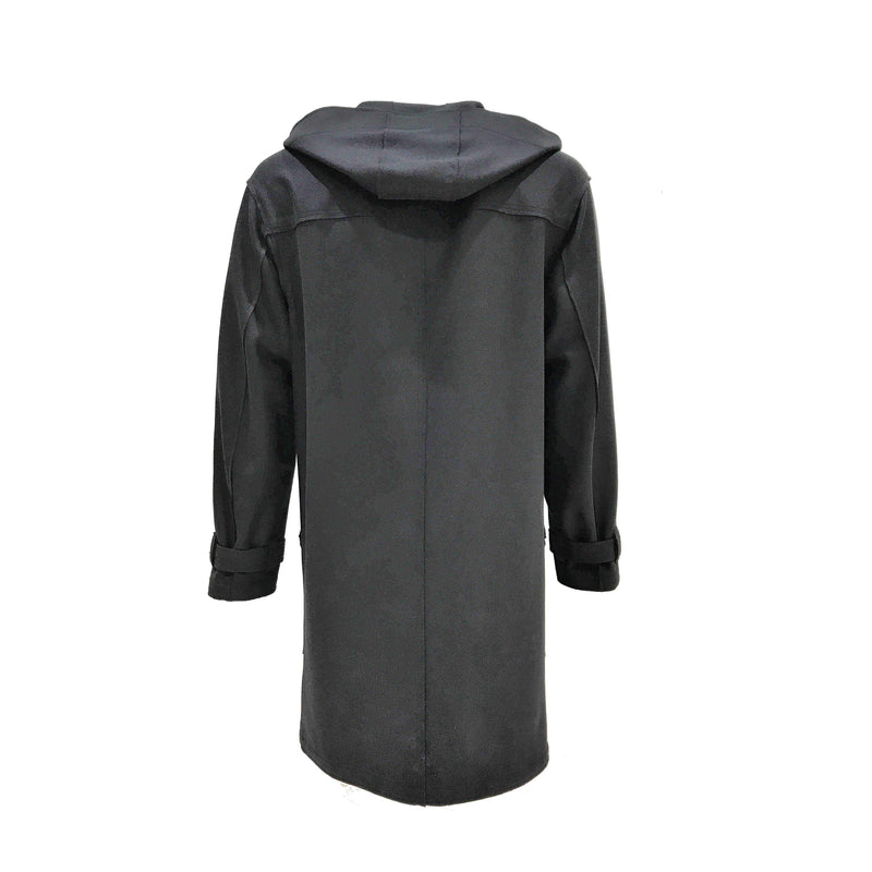 MAN OVERCOAT PARKA IN VIRGIN WOOL BLEND BLACK - RUGGERO 18WPURUGTFEL - Linassi