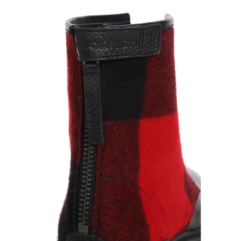 WOMAN SHOES BLACK RED BUFFALO - WS WOOL CHECK CITY WFW192032 - Linassi
