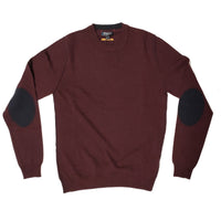 BURGUNDY MERINO WOOL SWEATER FOR MEN - WOMAG1660 1130 - Linassi
