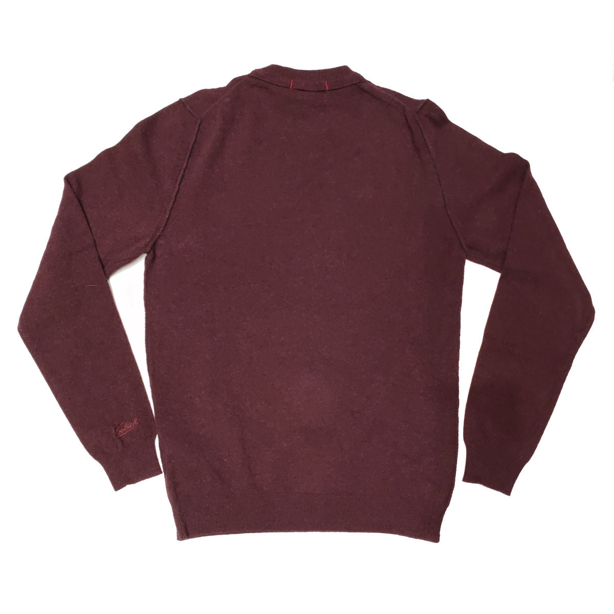 BURGUNDY MERINO WOOL SWEATER FOR MEN - WOMAG1660 1130 - Linassi