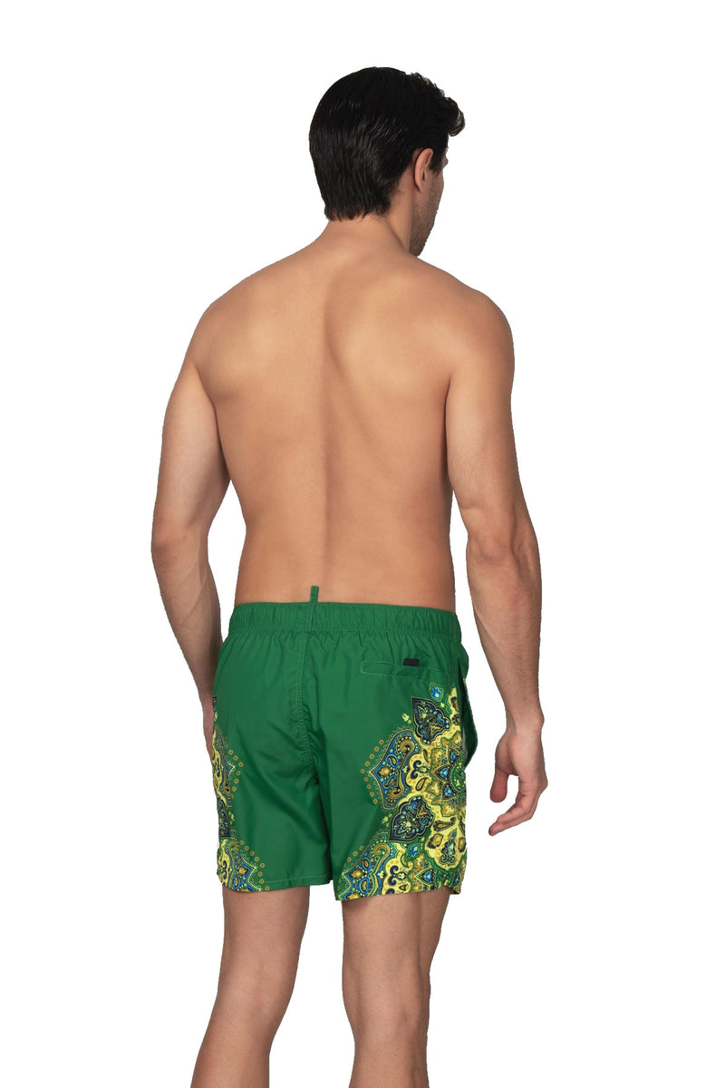 SHORT UOMO A FANTASIA VERDE - F22-2030U - Linassi