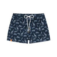BEACHWEAR MAN NAVY BLUE - SWIM PANT BIG PRINT H19116 - Linassi