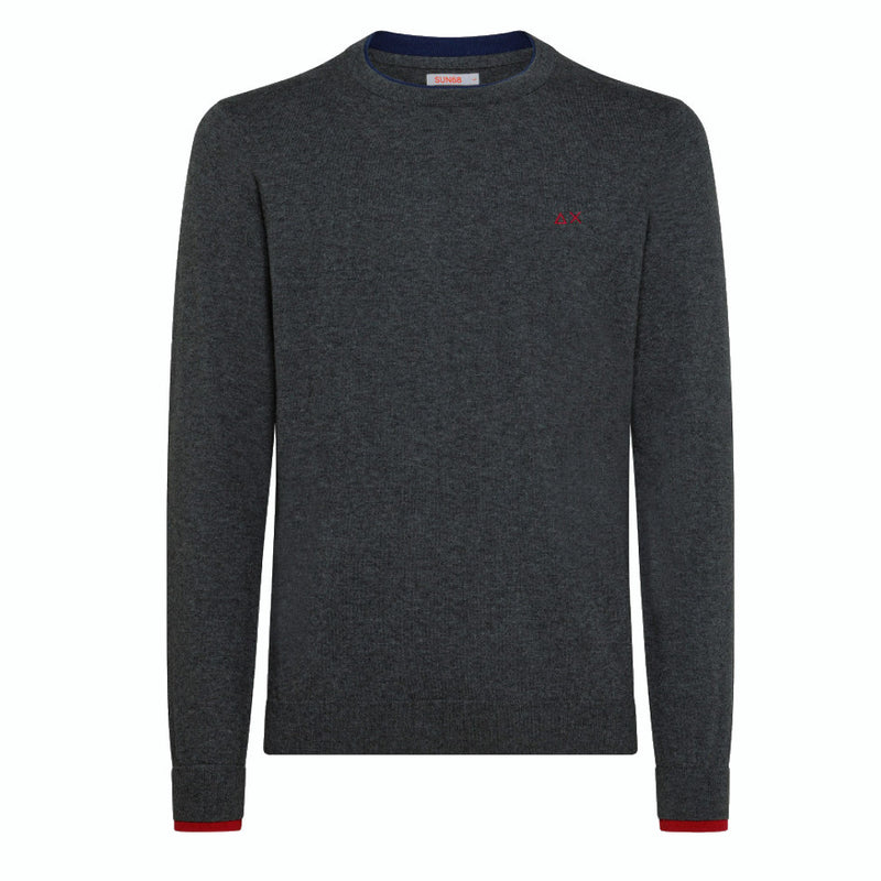 MAGLIA UOMO GIROCOLLO DOUBLE RIB GRIGIO - K42105 47 - Linassi