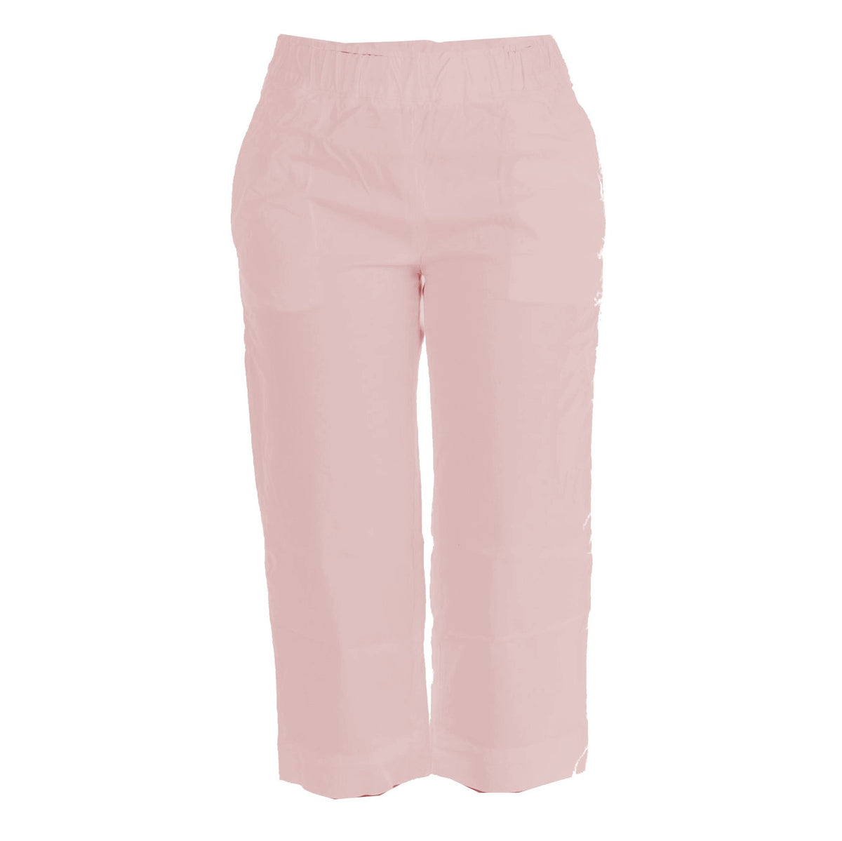 WOMEN'S STRETCH COTTON TROUSERS - PINK CUT SOLID - Linassi