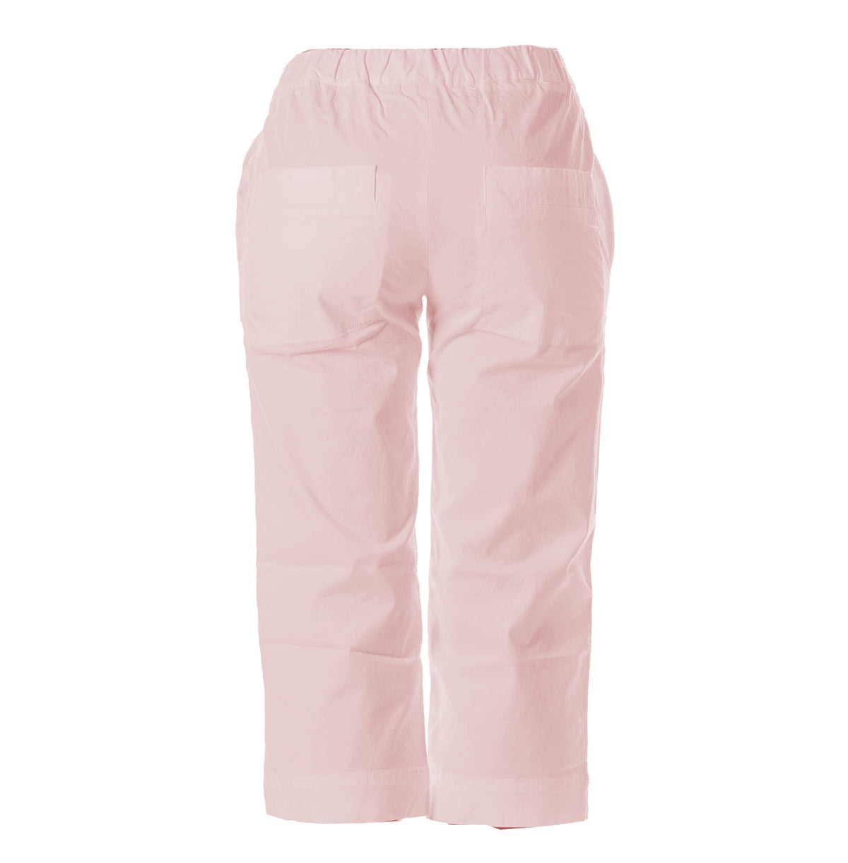 WOMEN'S STRETCH COTTON TROUSERS - PINK CUT SOLID - Linassi