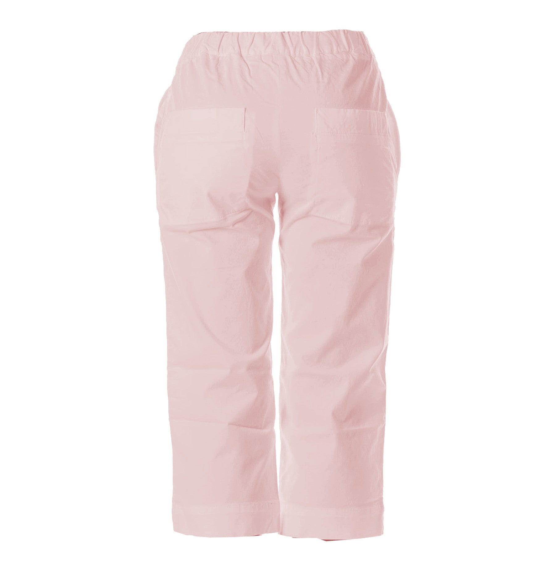 WOMEN'S STRETCH COTTON TROUSERS - PINK CUT SOLID - Linassi