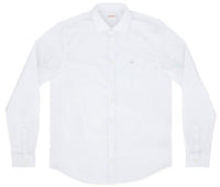 MAN SLIM FIT STRETCH COTTON SHIRT WHITE - SHIRT OXFORD L/S  S19101 - Linassi