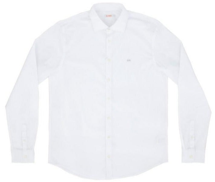 MAN SLIM FIT STRETCH COTTON SHIRT WHITE - SHIRT OXFORD L/S  S19101 - Linassi