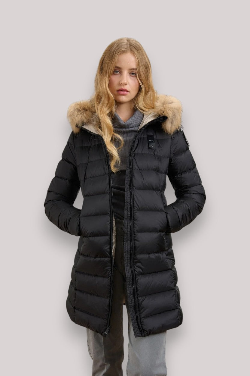 GIACCONE DONNA KRISTIN NERO interno BEIGE