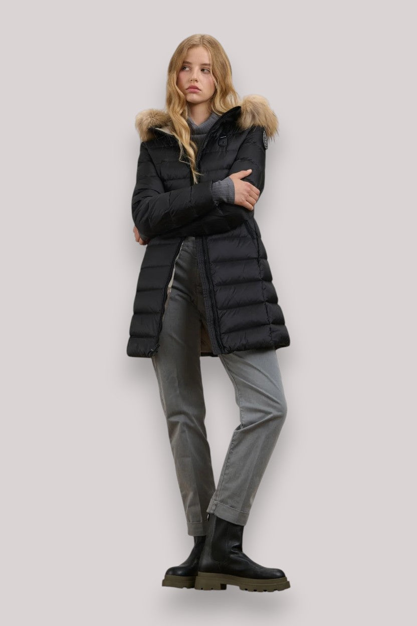 GIACCONE DONNA KRISTIN NERO interno BEIGE