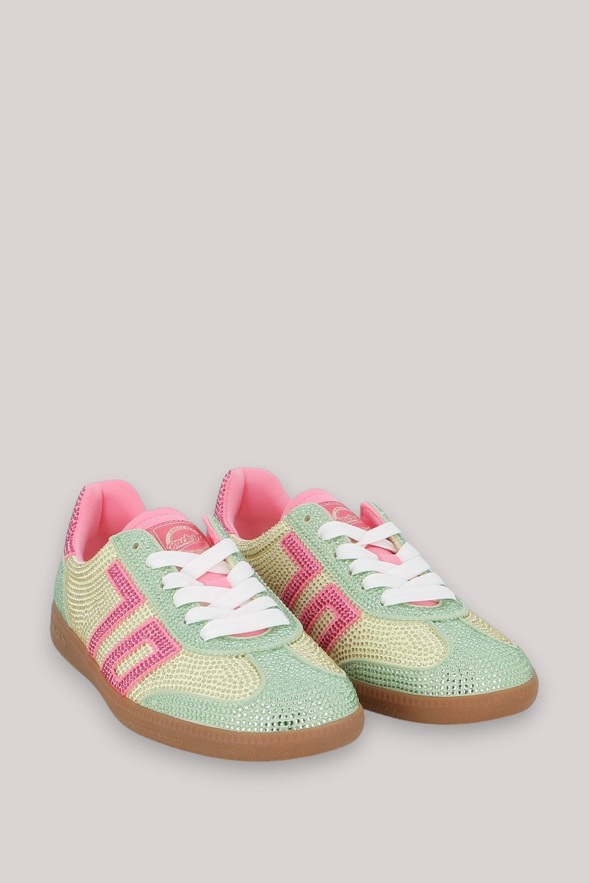 SCARPE DONNA STRASS GREEN PINK - Linassi
