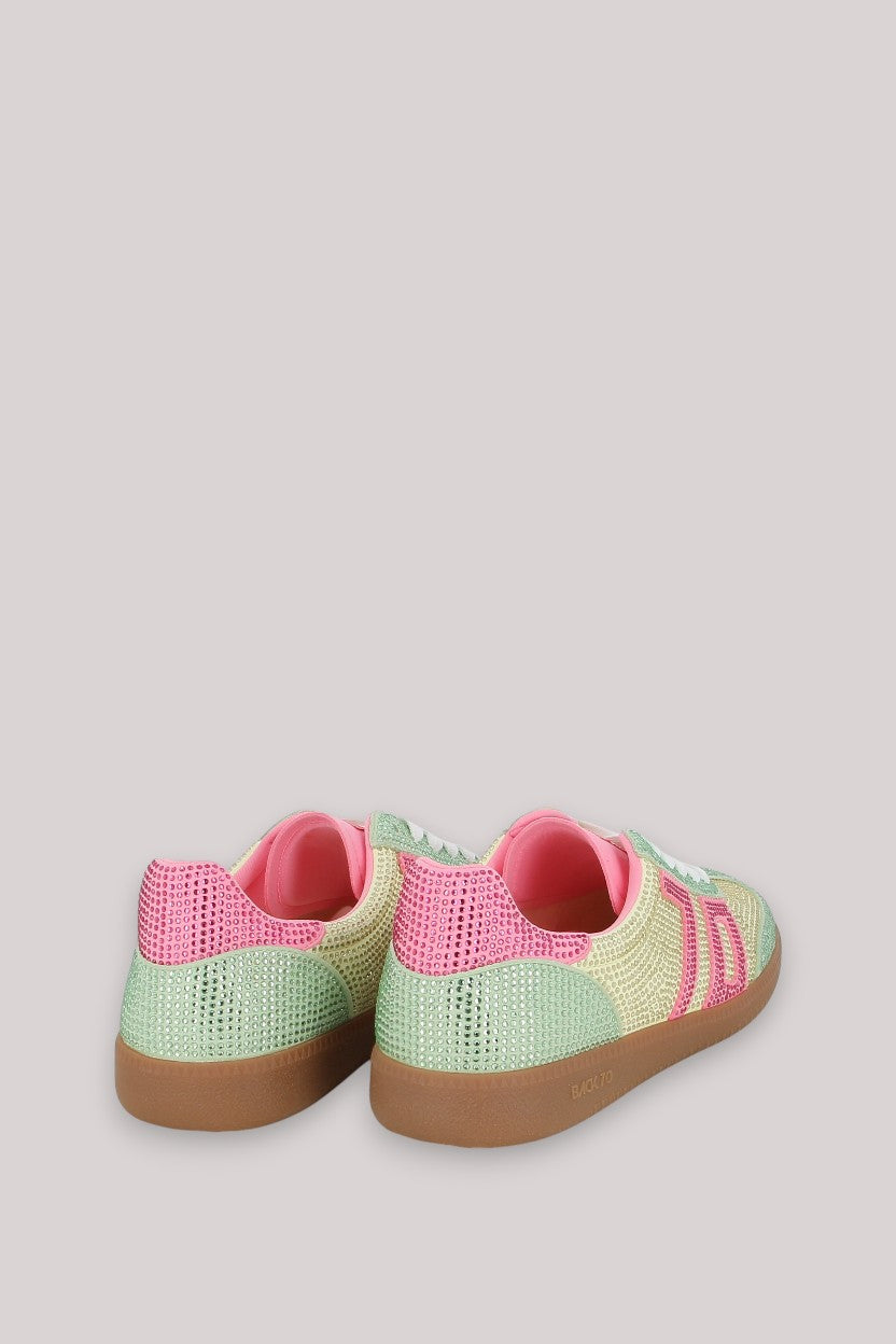 SCARPE DONNA STRASS GREEN PINK - Linassi