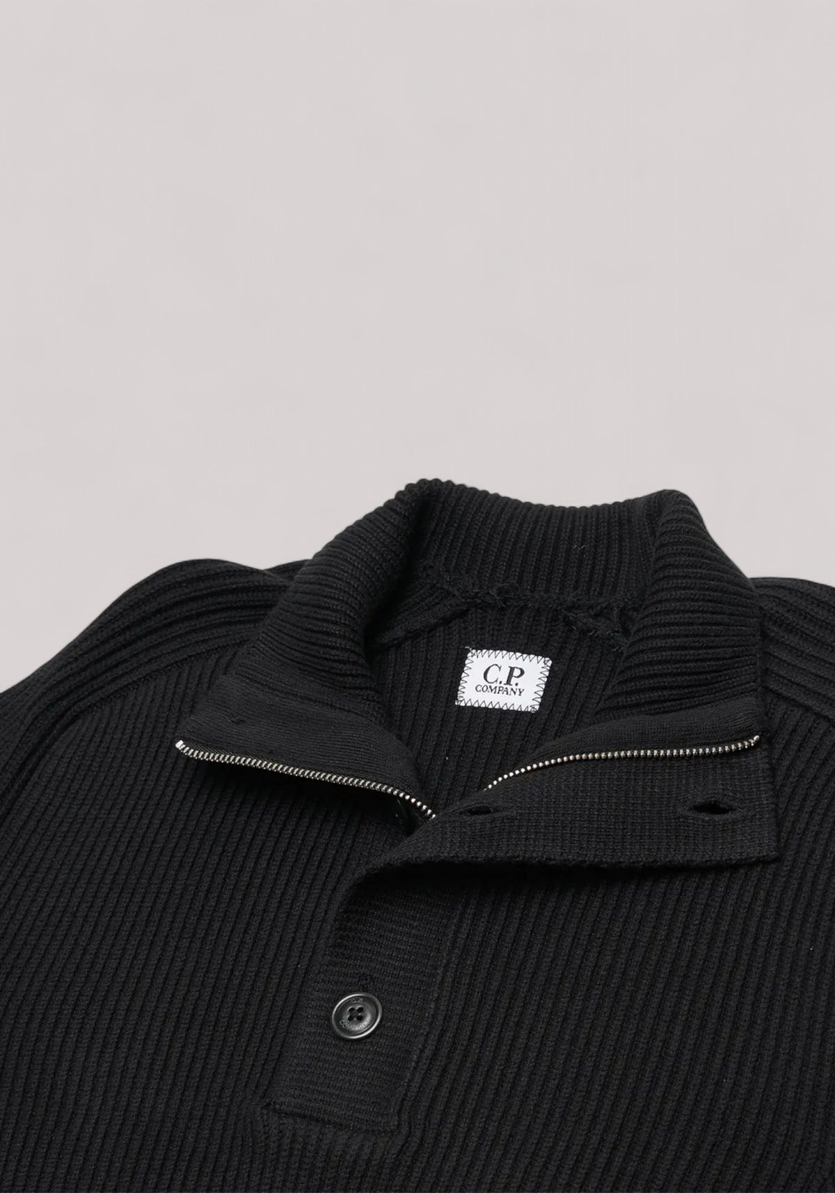 MAGLIA UOMO SERAFINO ZIP BLACK