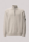 MAGLIA UOMO CON ZIP OFF WHITE MELANGE -  19CMKN709A110149A M13